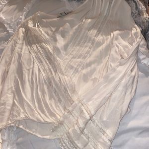 White Lace Top Flare Arms